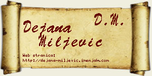Dejana Miljević vizit kartica